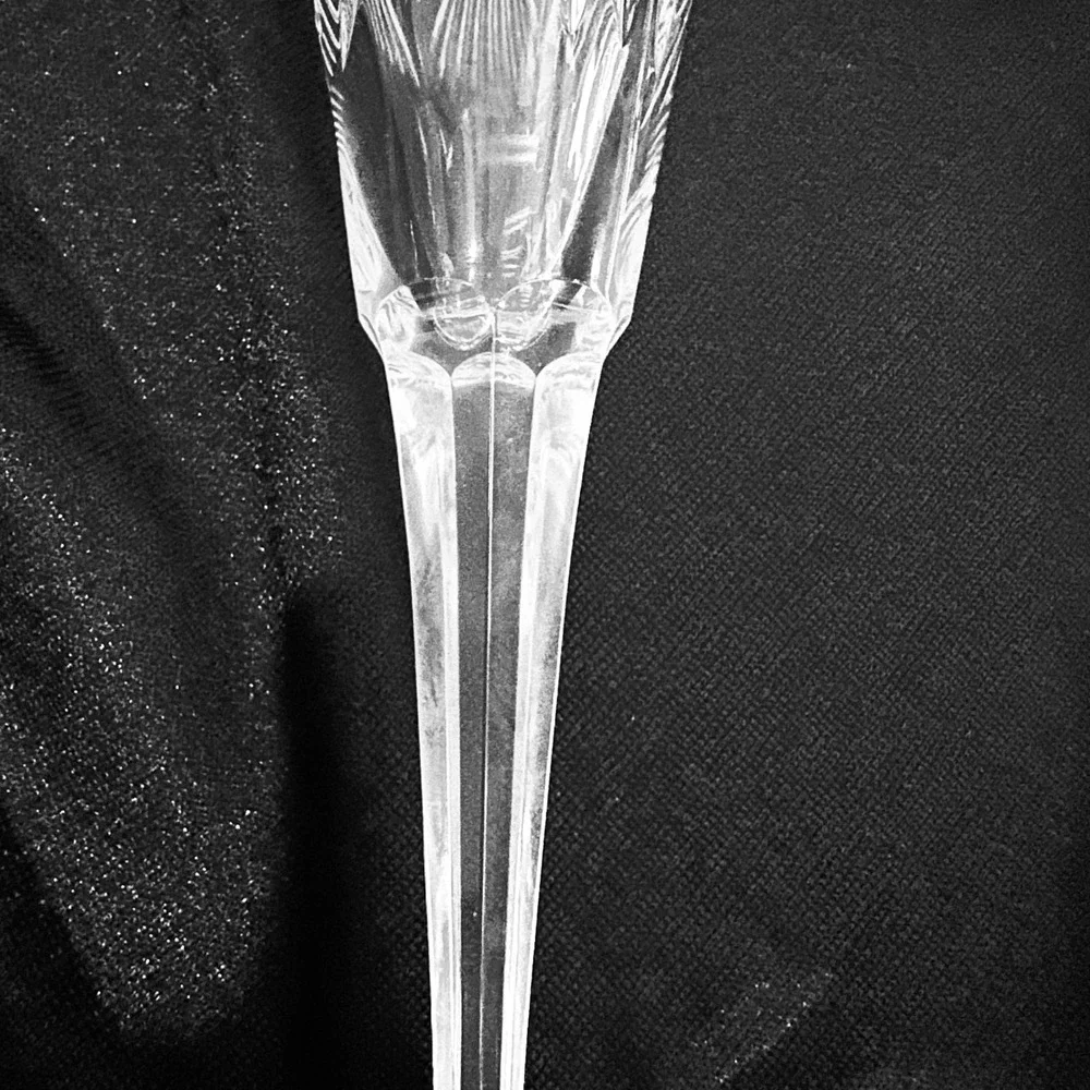 2 Waterford Crystal Millennium Collection Champagne Flutes Set of 2 Signed 9.25